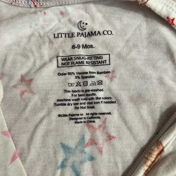 Little Pajama Co. Ice Cream Cone and Stars Print. SZ 6-9m - Picture 2 of 5